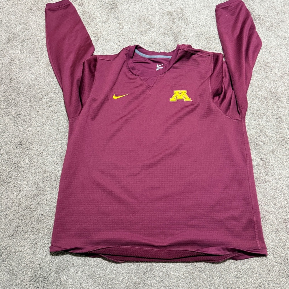 Nike Mens Minnesota Golden Gophers Long Sleeve Training Shirt Maroon XXL 32872X